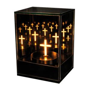 Lampion lustrzany 3D LED nowoczesna dekoracja, KRZYŻ, BATERIE W ZESTAWIE