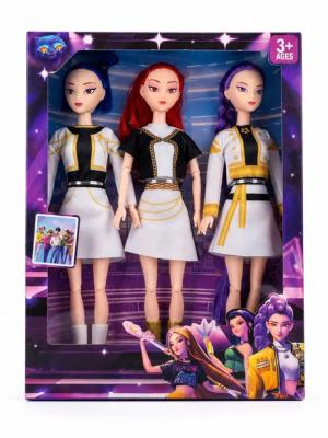 Lalki K-POP-owe ŁOWCZYNIE DEMONÓW zestaw 3 szt. 30 cm dźwiękowe SPACE