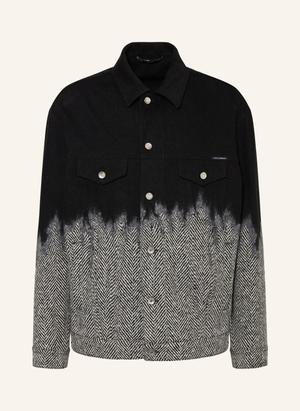 Dolce & Gabbana Kurtka Jeansowa Z Mieszanki Materiałów schwarz