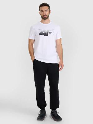 4F spodnie dresowe męskie z dzianiny brush 4FWAW25TTROM1211 czarne (XL)