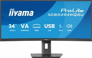IIYAMA Monitor 34 cali XCB3494WQSU-B1 VA,UWQHD,1500R,2xHDMI,DP,2xUSB,2xUSB-C
