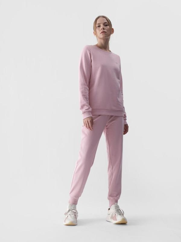 4F spodnie dresowe bawełniane damskie F0945 różowe (XL)