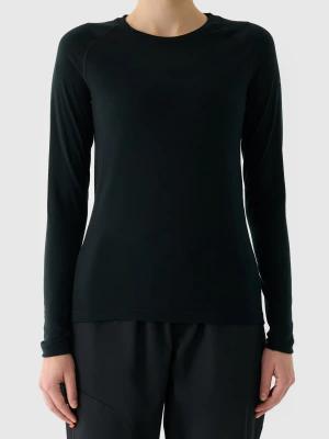 4F bluzka damska z długim rękawem z wełny merino 4FWAW25TFLOF433 czarny (XS)