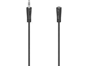 Kabel-przedłużacz HAMA Jack 3.5 mm - 3,5 (wtyk gniazdo) 5 m Czarny