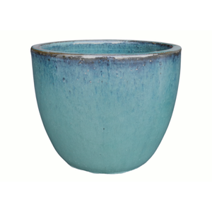 Donica mrozoodporna Glazed Egg Pot Celadon 30 x 26 cm niebieski