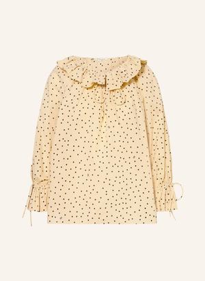 By Malene Birger Bluzka Dicte Z Falbanami beige