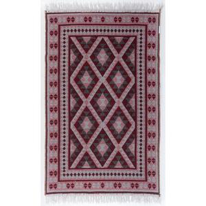 Dywan Kilim 70 x 140 cm ramka bordowy