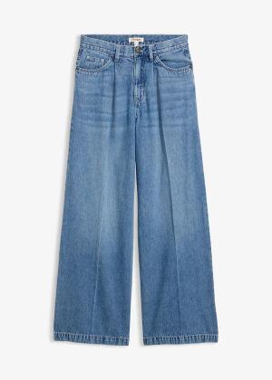 Jeansy super wide leg palazzo, mid waist