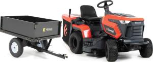 TRAKTOREK OGRODOWY 102cm LONCIN 452cc 12,5KM PRZYCZEPKA OGRODOWA 300L 225kg