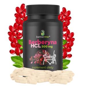 Berberyna HCL 500 mg 100 kapsułek Berberine Suplement Diety BetterMe