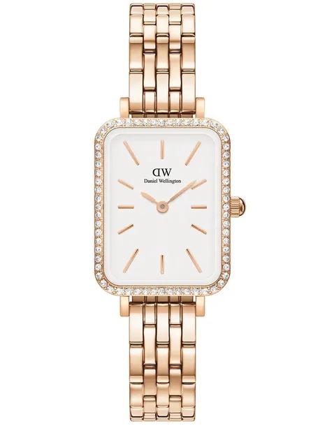 ZEGAREK DAMSKI DANIEL WELLINGTON Quadro Rose Gold DW00100672 + BOX +GRAWER