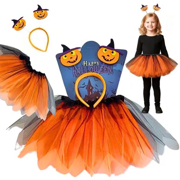 Strój DYNIA Spódniczka Opaska KOSTIUM UNIWERSALNY Halloween