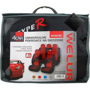 Pokrowce na siedzenia WELUR szare 4Car