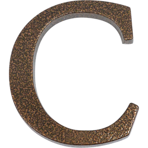 Litera aluminiowa "C" 105 mm złoty brąz
