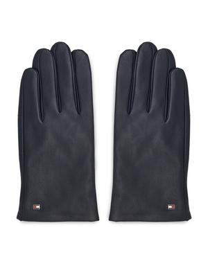 Tommy Hilfiger Rękawiczki Męskie Essential Flag Leather Gloves AM0AM11482 Granatowy
