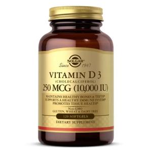 WITAMINA D3 SOLGAR 250mcg 120 KAPSUŁEK ODPORNOŚĆ