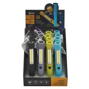 Latarka LED COB + 1 LED 3x AAA