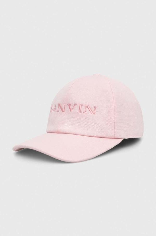 Lanvin czapka z daszkiem bawełniana