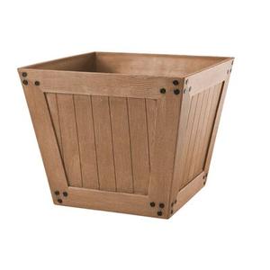 Donica kwadratowa Madera 31 cm jasnobrązowy