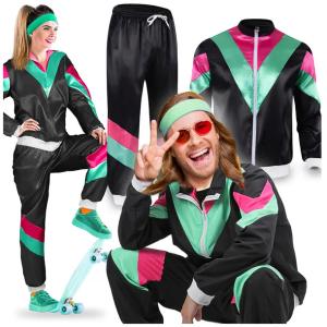 STRÓJ LATA 80 90 PRZEBRANIE RETRO KOSTIUM PARTY DANCE DRES DISCO ROZMIAR L