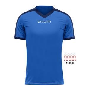 GIVOVA koszulka sportowa męska t-shirt treningowy MAC04 niebiesko-czarna (L)