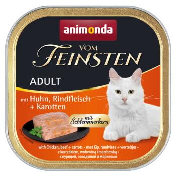 animonda Vom Feinsten mokra karma dla kota, Adult, z pysznym nadzieniem Kurczak, wołowina i marchewka 32x100 g
