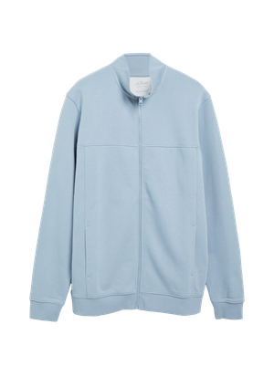 Bluza dresowa ze stójką i wpuszczanymi kieszeniami