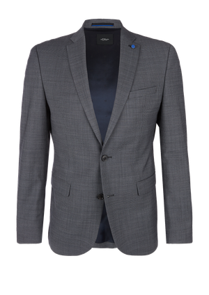 Slim fit: kurtka z elastycznej wełny dziewiczej