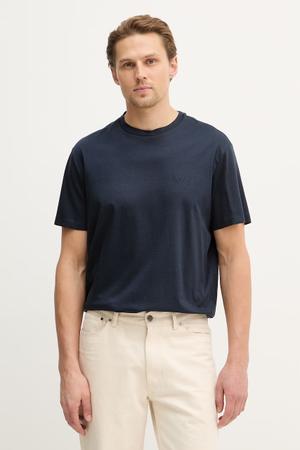 Guess t-shirt z domieszką jedwabiu