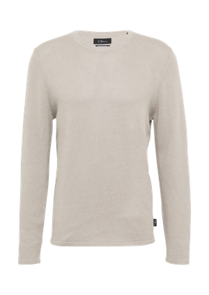 Sweter z miękkiej dzianiny z mieszanki bawełny i lnu