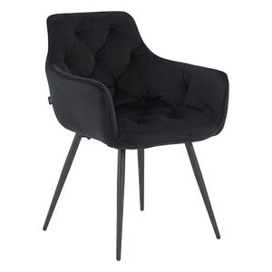 Krzesło tapicerowane DC-0082-3 czarny | nogi czarne | OUTLET