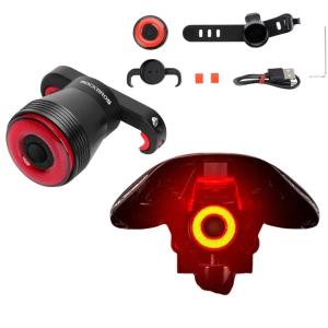 OŚWIETLENIE ROWEROWE LAMPKA TYLNA NA SIODEŁKO MOCNA ROCKBROS Q5 SYSTEM STOP