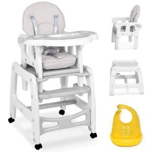 KRZESEŁKO DO KARMIENIA SINCO DLA DZIECI SKŁADANE TACA RICOKIDS + ŚLINIAK