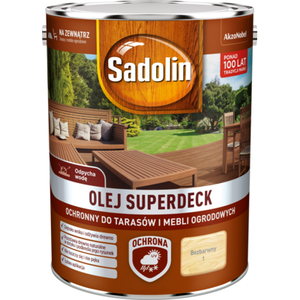 Olej do tarasów i mebli ogrodowych Superdeck Bezbarwny 5 l Sadolin