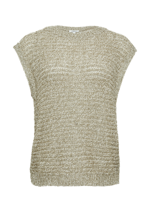 Sweter o luźnym kroju z dzianiny ajour