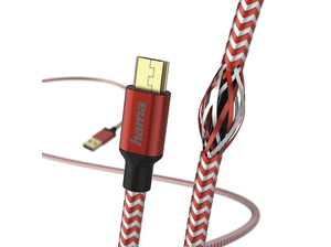 Kabel micro USB HAMA Data Reflected microUSB 1.5M, Czerwony 201556