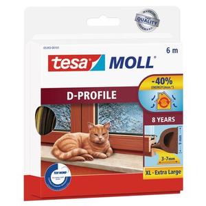 Uszczelka gumowa PROFIL-D brązowa 6 m x 9 mm tesa
