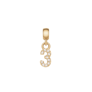 Daniel Wellington DW Charm Number 3 Gold