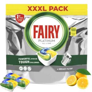 FAIRY Platinum Lemon 100 szt Tabletki do Zmywarki Kapsułki All In One MOCNE