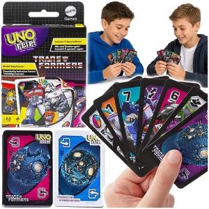 UNO FLIP TRANSFORMERS KARTY GRA KARCIANA LOGICZNA RODZINNA MATTEL CARD GAME