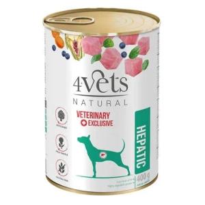 4Vets Natural Dog Hepatic Mokra Karma w Puszce dla Psa na Wątrobę 400g