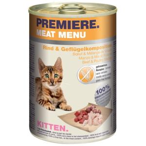 PREMIERE Meat Menu Kitten Wołowina i kompozycja drobiowa 12x400 g
