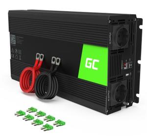 Green Cell Przetwornica 12V/230V 1500W/3000W Czysty sinus