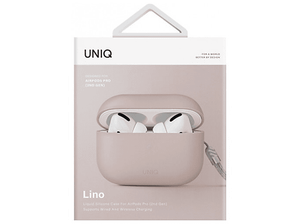 Silikonowe etui UNIQ Lino do Apple AirPods Pro 2 Różowy