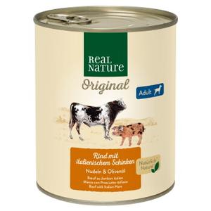 REAL NATURE mokra karma dla psa dorosłego Wołowina z włoską Szynka 6x800 g