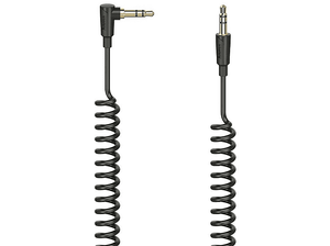 Kabel HAMA Jack 3.5 mm (kątowy) - 3,5 (wtyk wtyk) 1,5 m spiralny Czarny