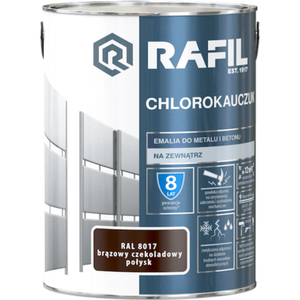 Emalia chlorokauczukowa brąz ciemny 5 l RAFIL