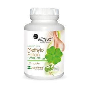 Aliness Methylo Folian kwas foliowy 5-MTHF 600 µg Quatrefolic 100 kaps.VEGE