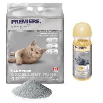 PREMIERE Excellent Vanille Żwirek zbrylający Pure 12 kg z dezodorantem