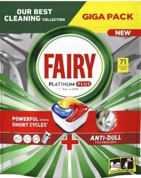 Fairy Platinum Plus All In One Limone Kapsułki do zmywarki 71 szt